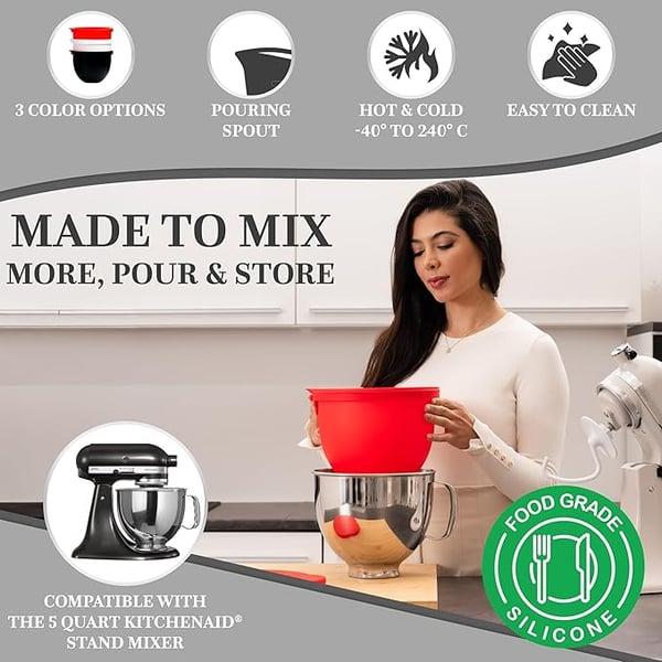 FlexiMix Silicone Liner for KitchenAid Tilt-Head Mixer | Kalsten