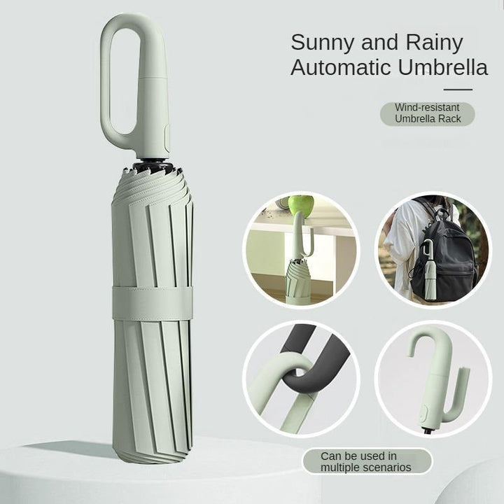 Kalsten | Windproof Folding Umbrella with Ring Buckle Handle