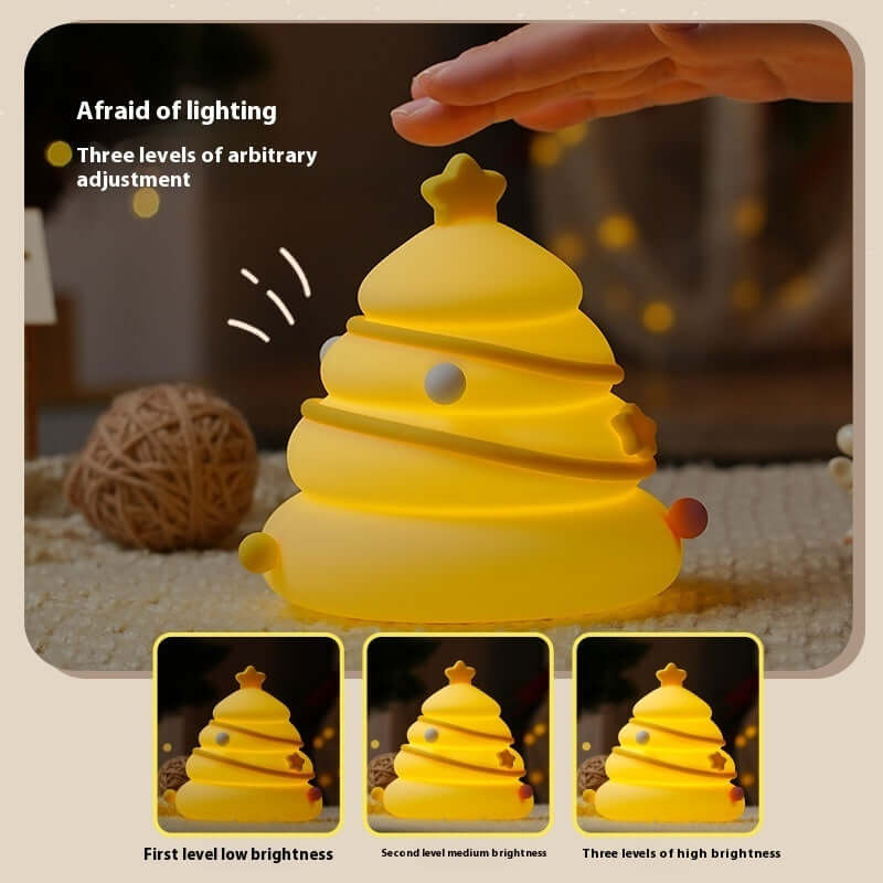 Christmas Tree Silicone Night Lights USB Rechargeable Eye Protection Table Lamp Cute Cartoon Kid Birthday Gifts Atmosphere Decor | Kalsten
