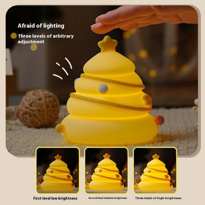 Christmas Tree Silicone Night Lights USB Rechargeable Eye Protection Table Lamp Cute Cartoon Kid Birthday Gifts Atmosphere Decor | Kalsten
