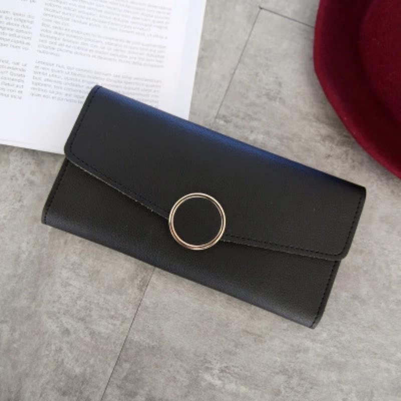 Long Wallet in PU Leather with Snap Closure | Kalsten