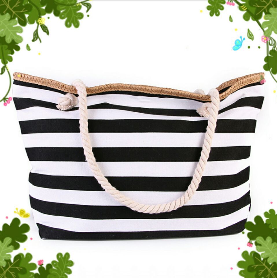 Beach bag made of high-quality canvas with sturdy rope handles Kalsten