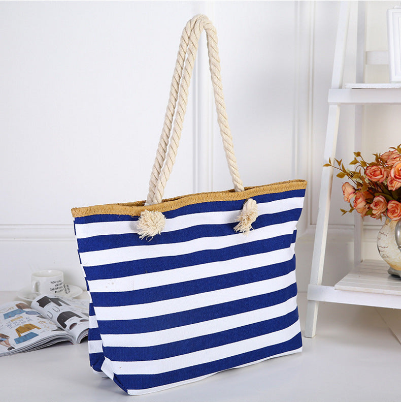 Beach bag made of high-quality canvas with sturdy rope handles Kalsten