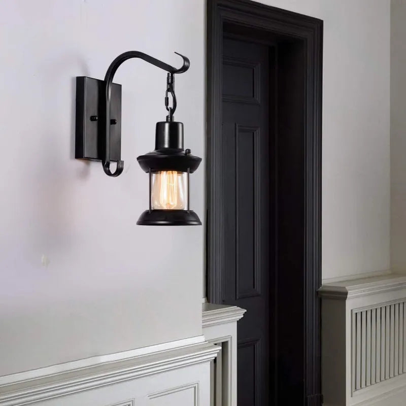 Vintage Glass Shade Wall Lamp Kalsten