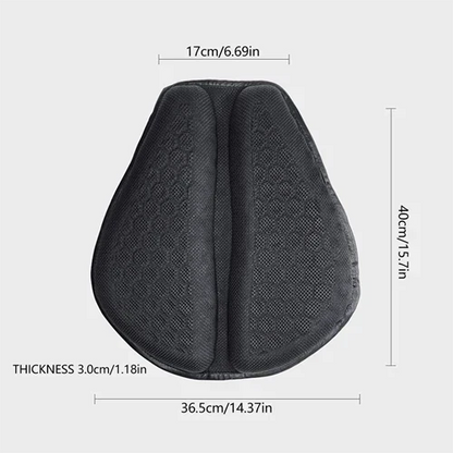 BowLift | Motorcycle Gel Seat Pad | Shock Absorbing, Breathable & Anti-Slip Design for Long Distance Rides