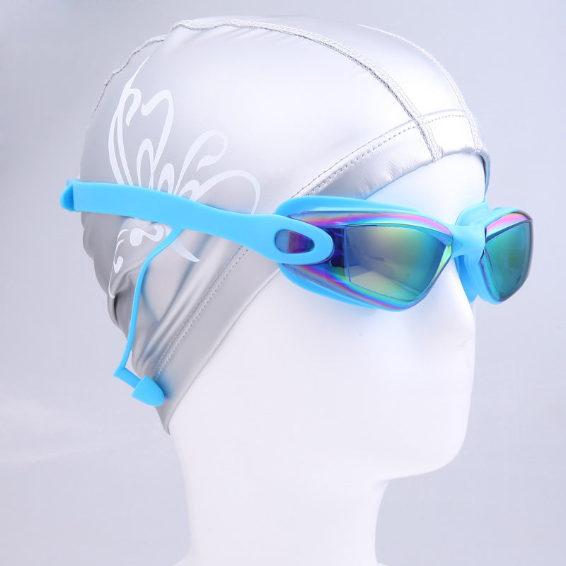 Premium Swim Goggles Set with Adjustable Headband and Protective Cap Kalsten