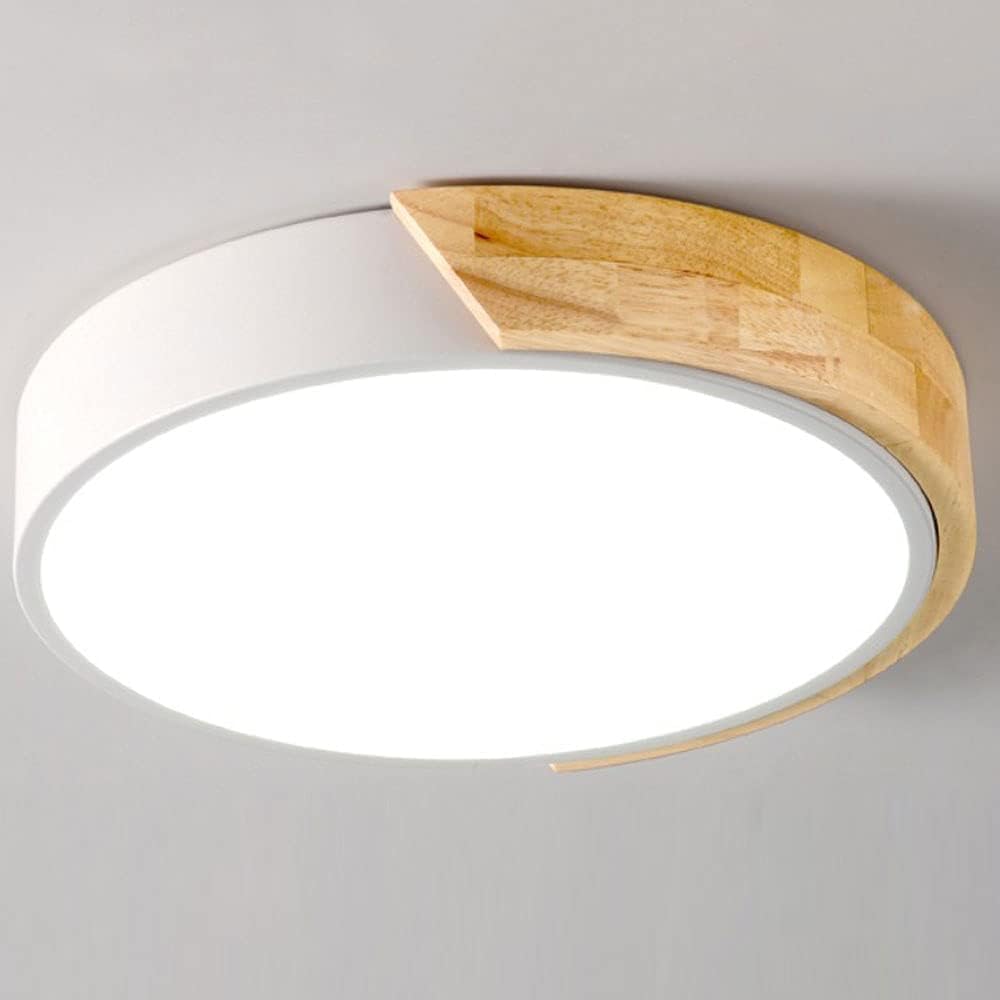 LED Ceiling Lamp with Wooden Frame Kalsten