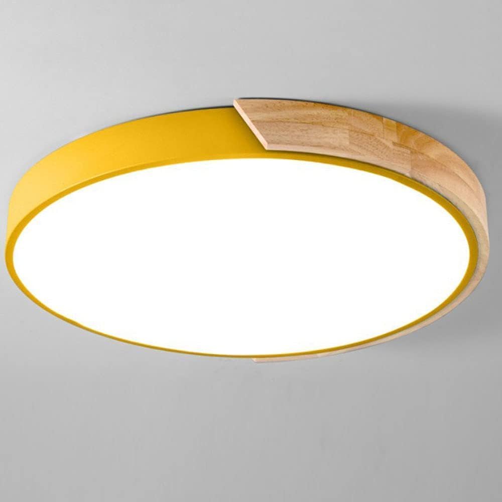 LED Ceiling Lamp with Wooden Frame Kalsten