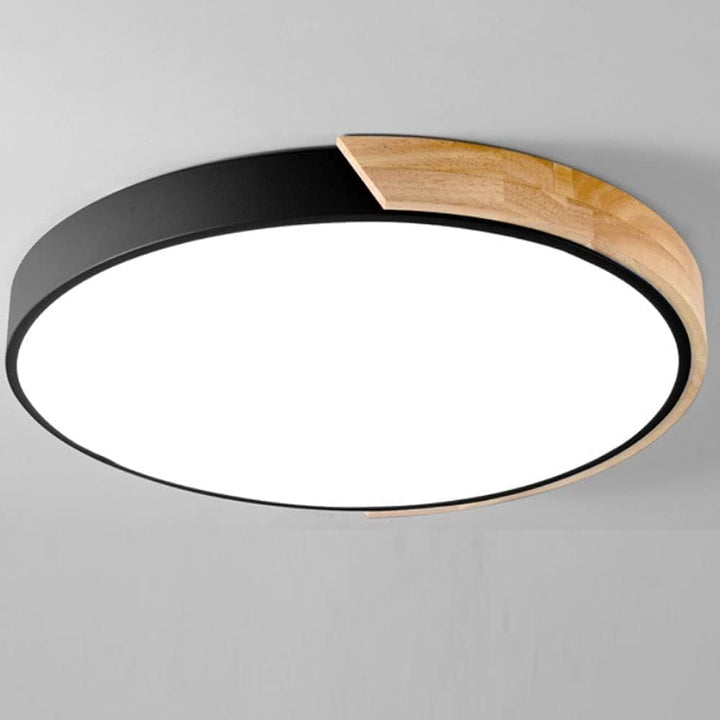 LED Ceiling Lamp with Wooden Frame Kalsten