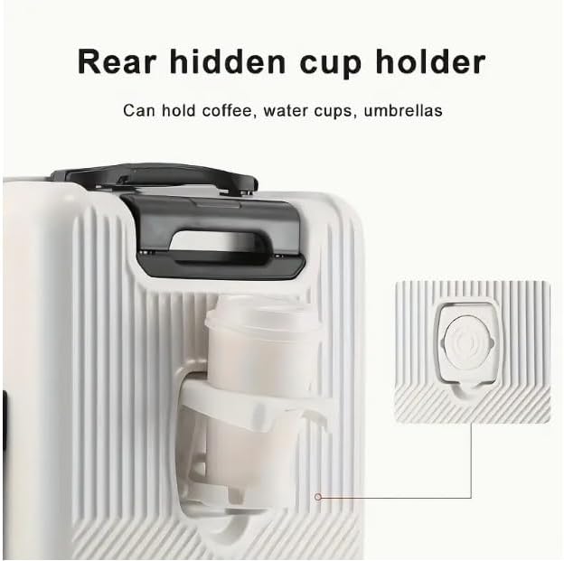 Hard Shell Carry-On with Cup Holder, USB Port & TSA Lock | Kalsten