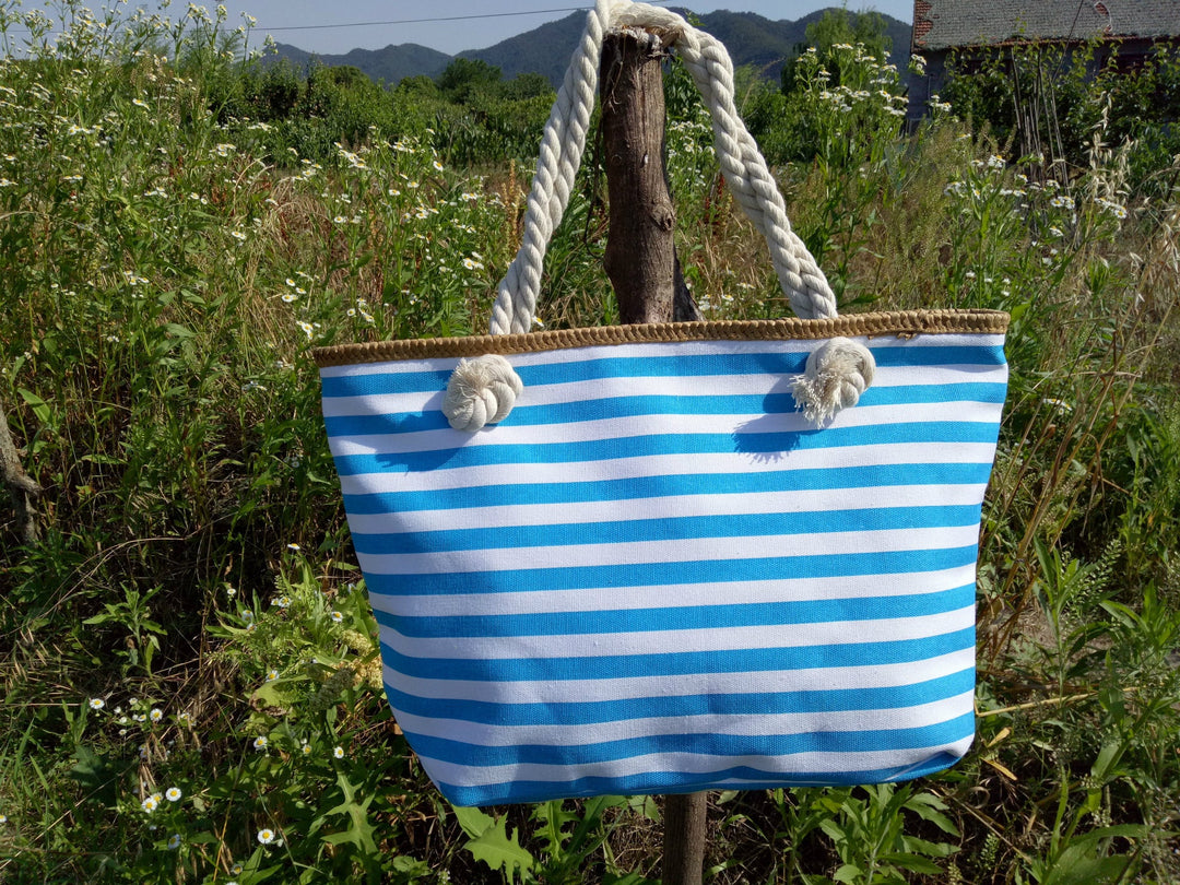 Beach bag made of high-quality canvas with sturdy rope handles Kalsten