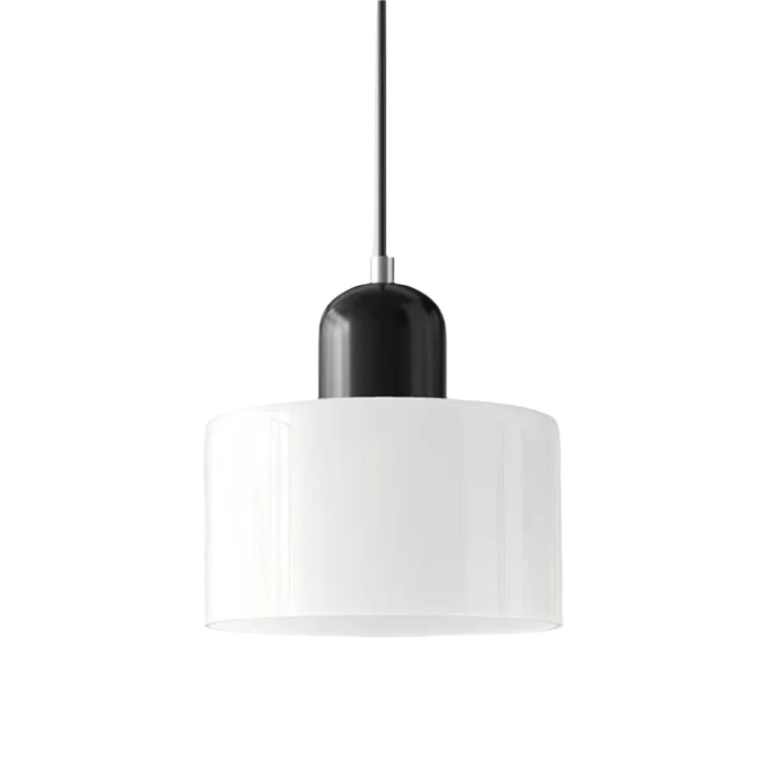 Glass pendant light – Elegant cylindrical pendant light for cozy living spaces | Kalsten