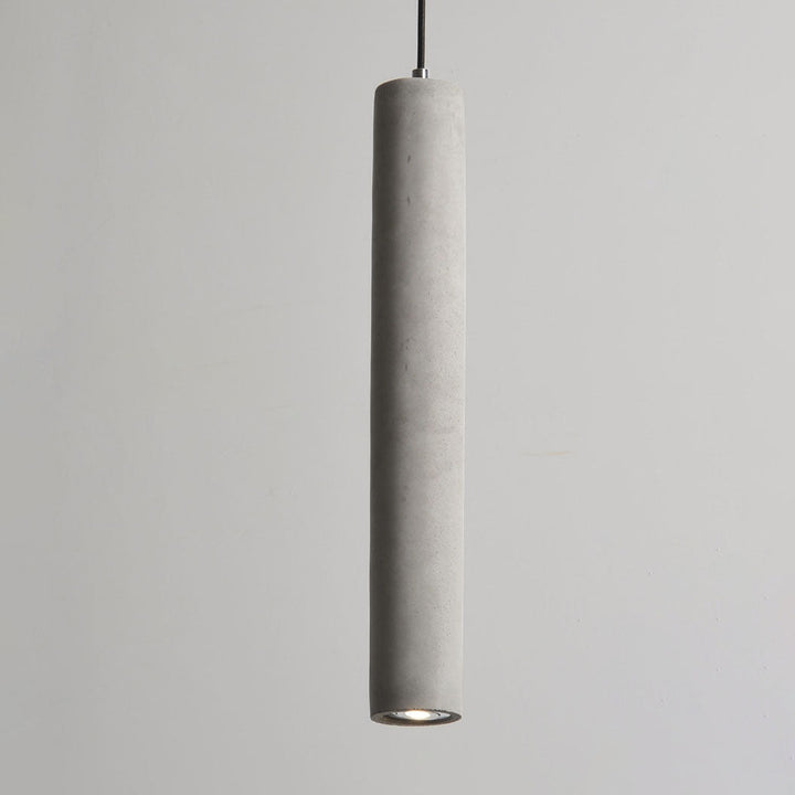 Kalsten | StoneCast Industrial Cylinder Pendant Light made of Concrete | 1 Light | Smooth or Rough Surface