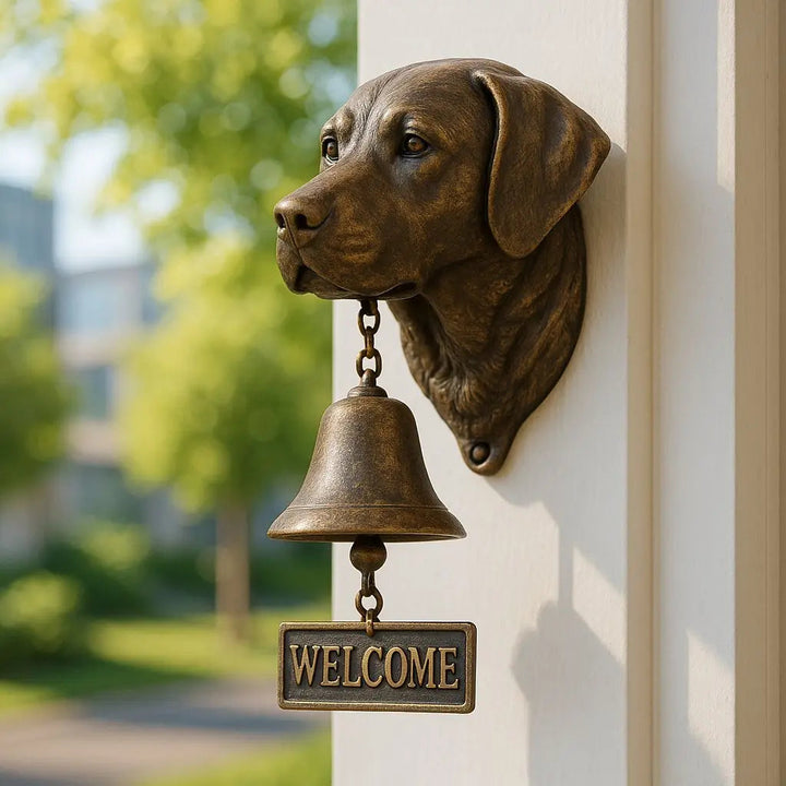Kalsten | Welcome Bell Shepherd Bronze – Elegant Wall Bell with German Shepherd Design