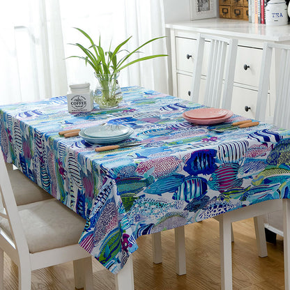 Colorful Marine Life Table Cover