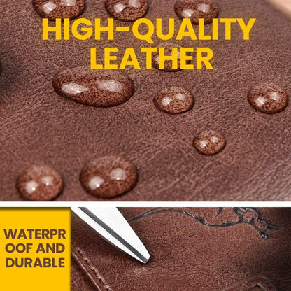 Multifunctional men's wallet made of waterproof and durable PU leather with RFID protection