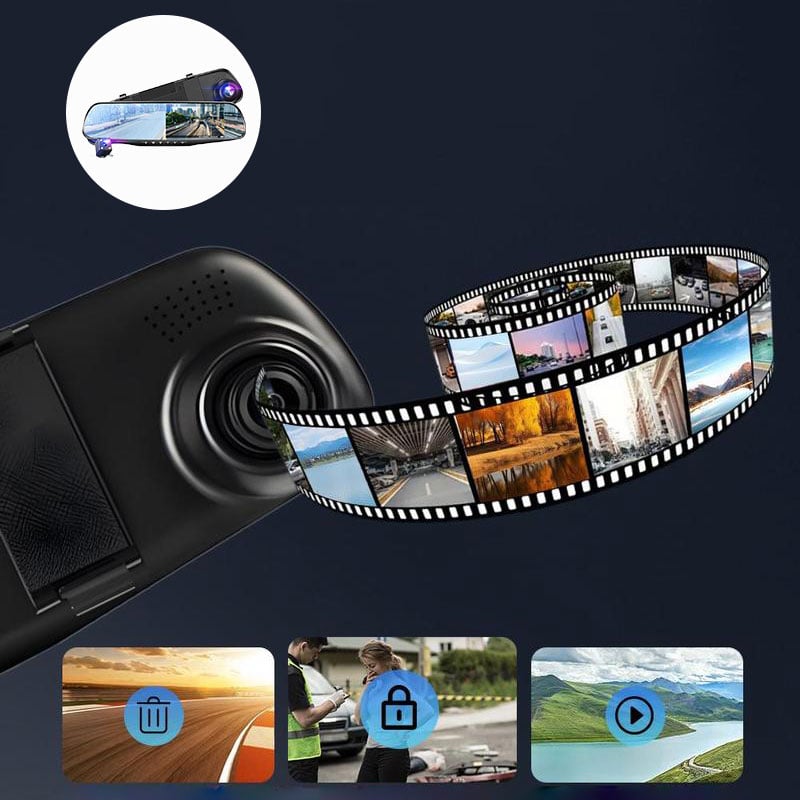 Kalsten | Front and Rear Dual Recording HD Night Vision Dash Cam