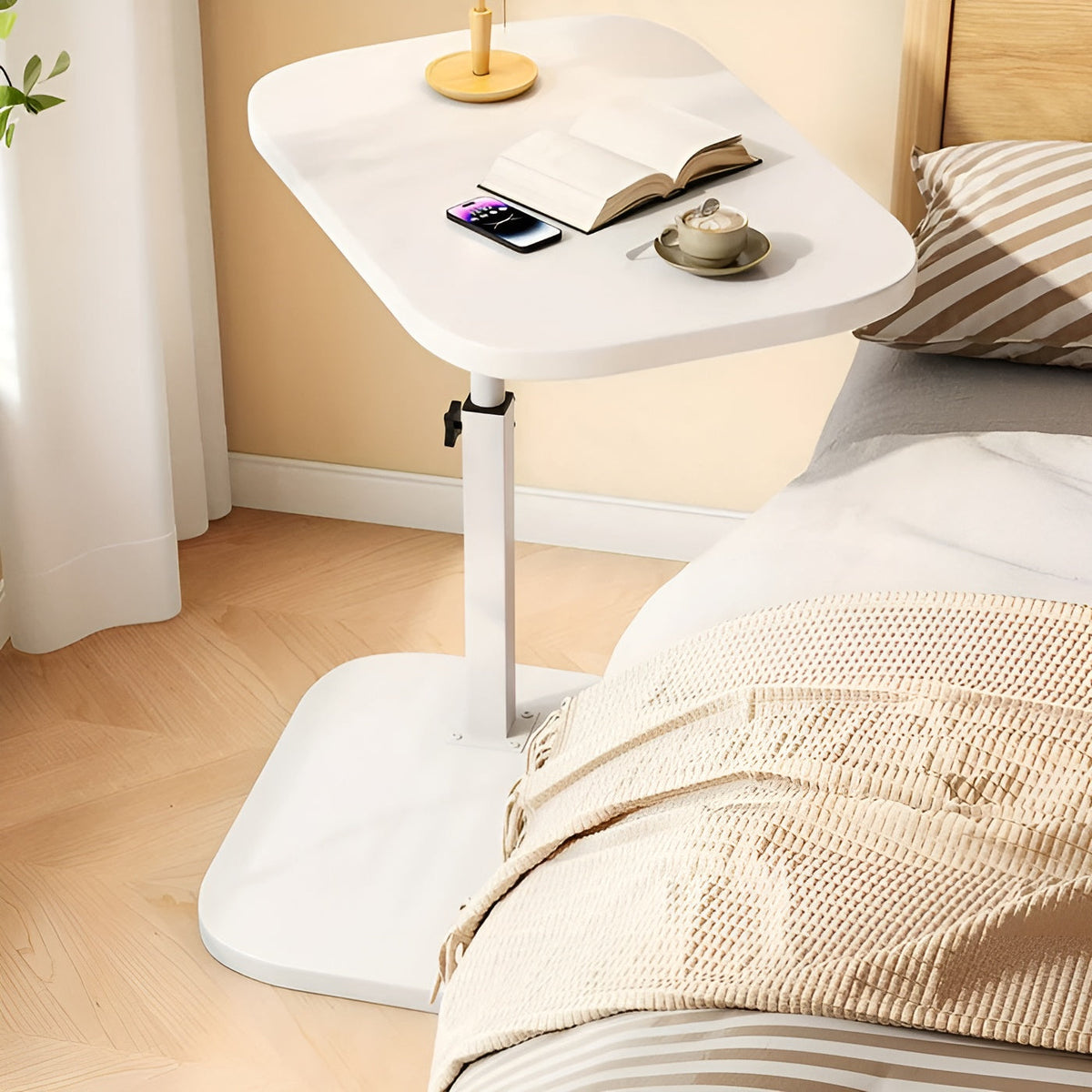 Adjustable Side Table – Practical and Space-Saving | Perfect for Sofa and Bed | Karnz