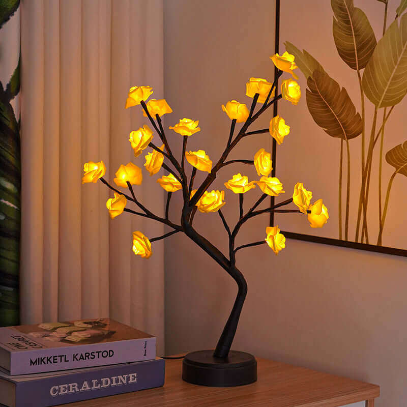 Table Lamp Flower Tree Rose Lamps Fairy Desk Night Lights USB Operated Gifts For Wedding Valentine Christmas Decoration | Kalsten