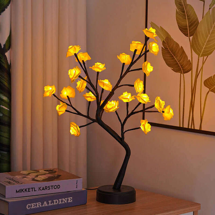 Table Lamp Flower Tree Rose Lamps Fairy Desk Night Lights USB Operated Gifts For Wedding Valentine Christmas Decoration | Kalsten