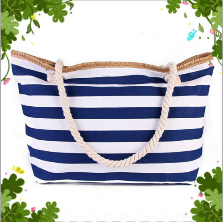 Beach bag made of high-quality canvas with sturdy rope handles Kalsten