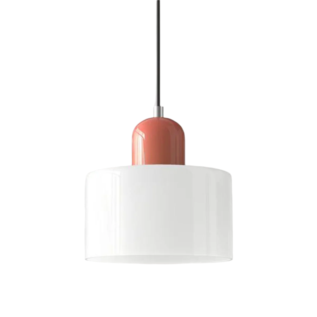 Glass pendant light – Elegant cylindrical pendant light for cozy living spaces | Kalsten