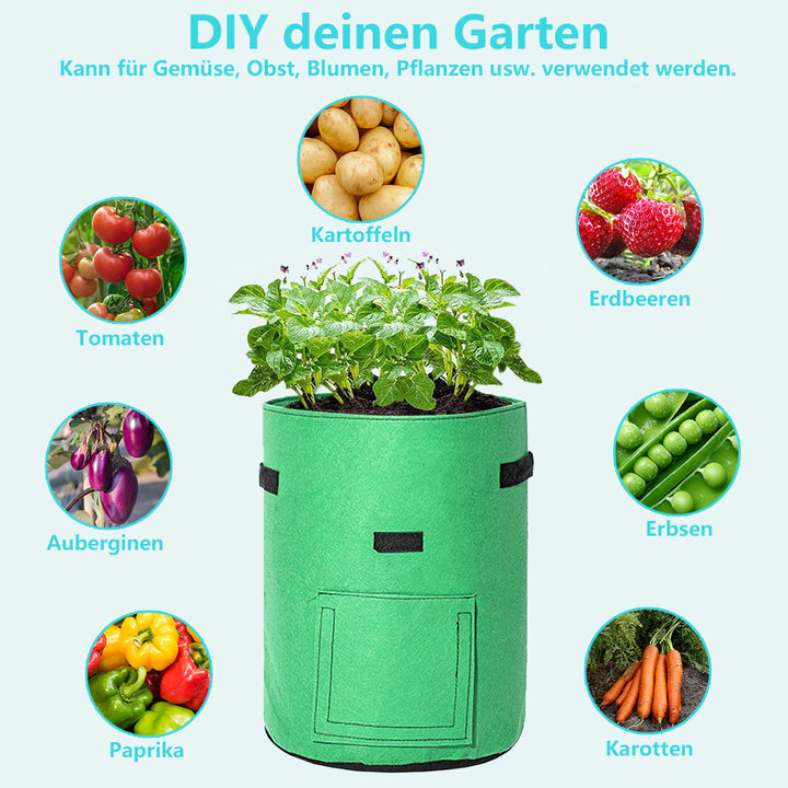 Plant sack planting bag plant pouch 5 pieces | Kalsten