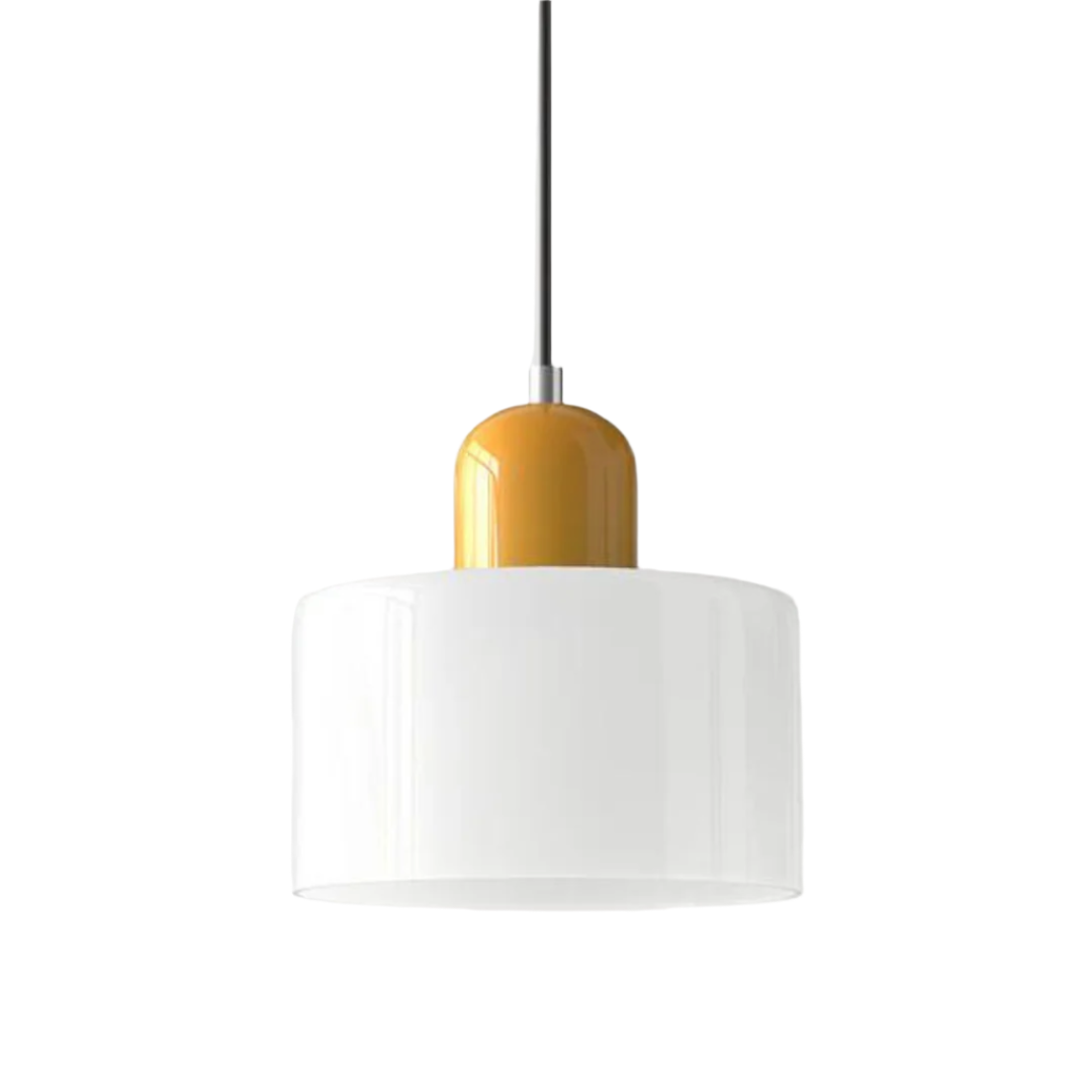 Glass pendant light – Elegant cylindrical pendant light for cozy living spaces | Kalsten