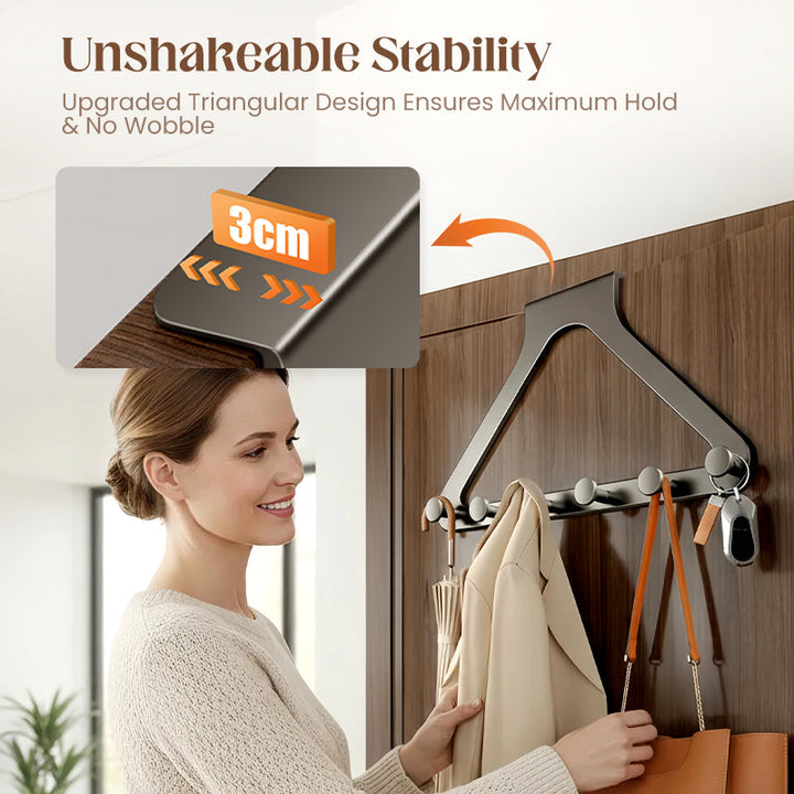 ClariHold Door Hook Rack — More space and organization, completely without drilling stress or door damage | Kalsten