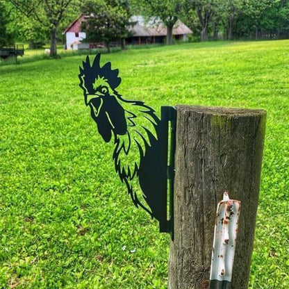 Outdoor Garden Farm Peeking Goat Metal Artwork Indoor Decor | Karnz