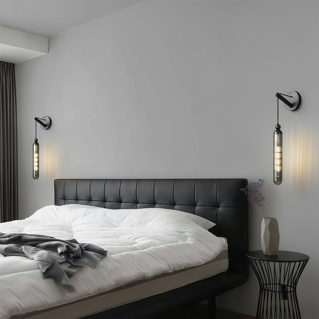 LED Wall Sconce – Minimalist Brass Glass Globe Pendant G9 (12x45cm) | Kalsten