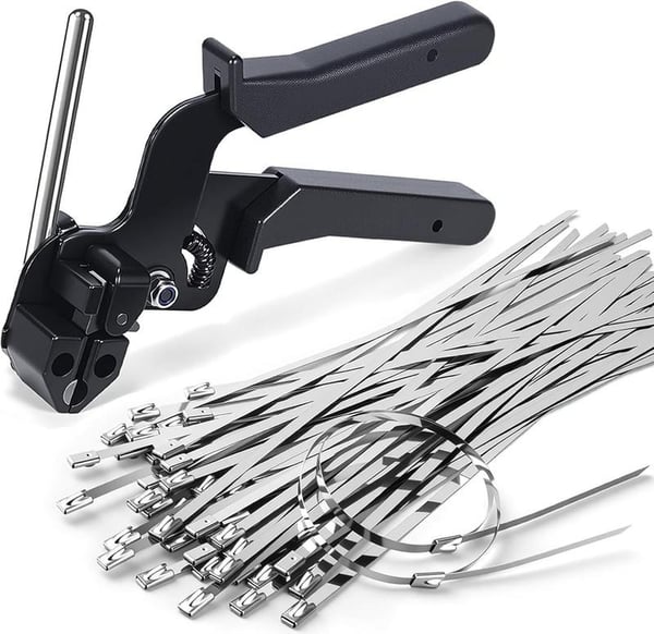 Stainless steel cable tie gun with 100 cable ties | Kalsten