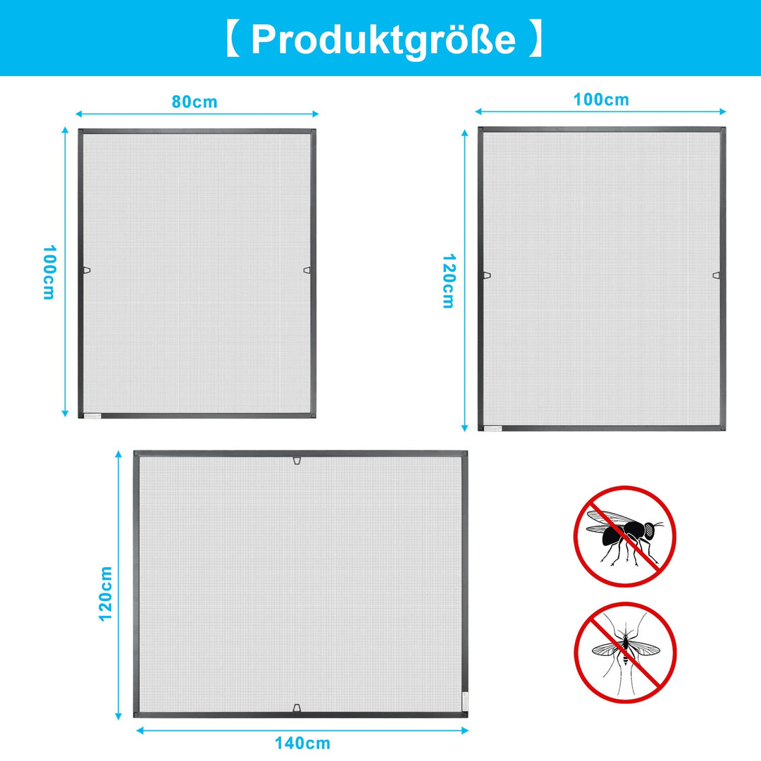Fly screen window insect protection anthracite | Kalsten