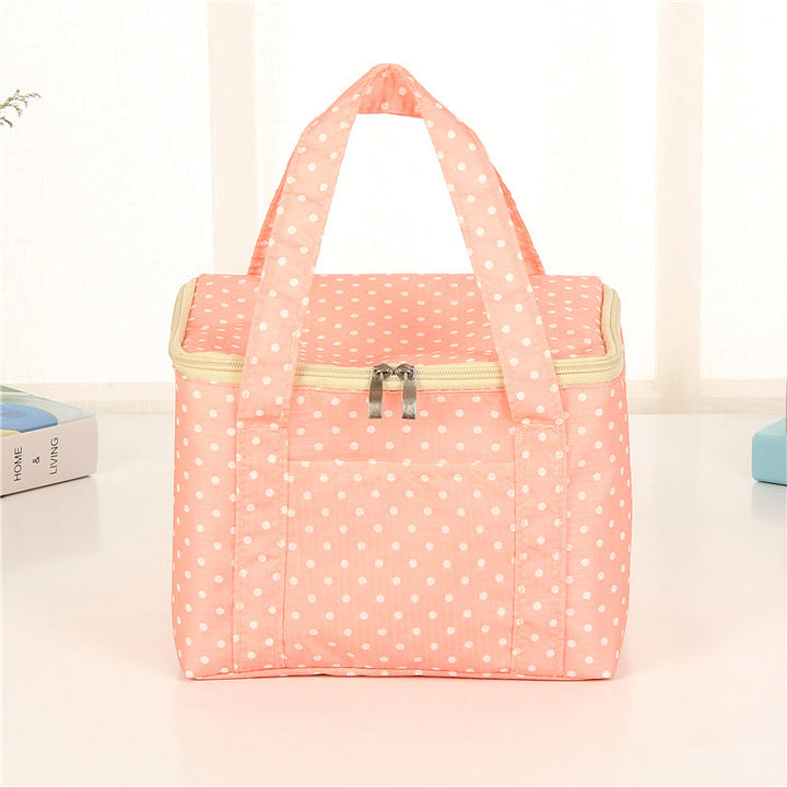 Insulated Dot Print Lunch Carrier Bag Kalsten