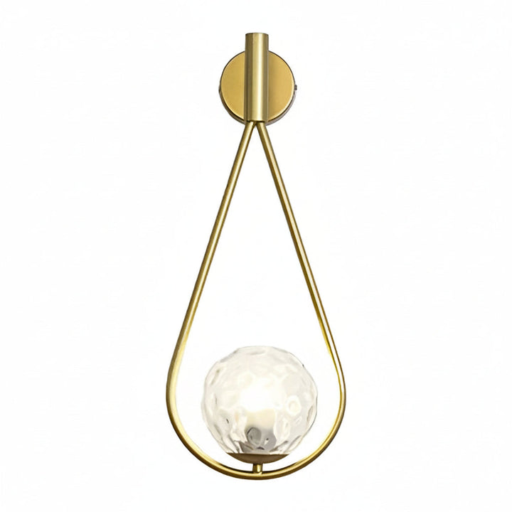 LED Wall Sconce – Water Drop Nordic Glass & Iron Lamp (23cm / 9in) | Kalsten
