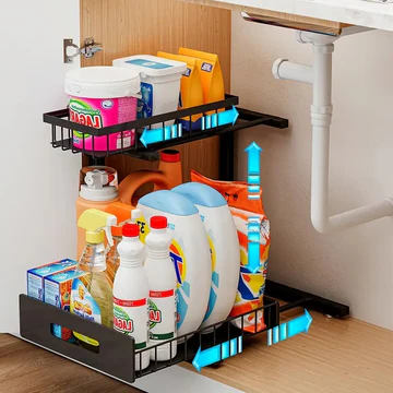 2-Tier Pull-Out Under Sink Organiser