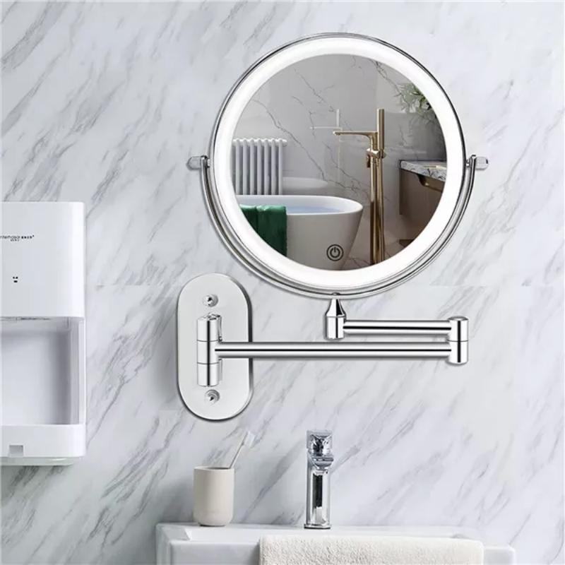BowLift | Magnified Rechargeable LED Makeup Mirror | Adjustable Brightness, up to 10x Magnification & Portable for Flawless Makeup Application