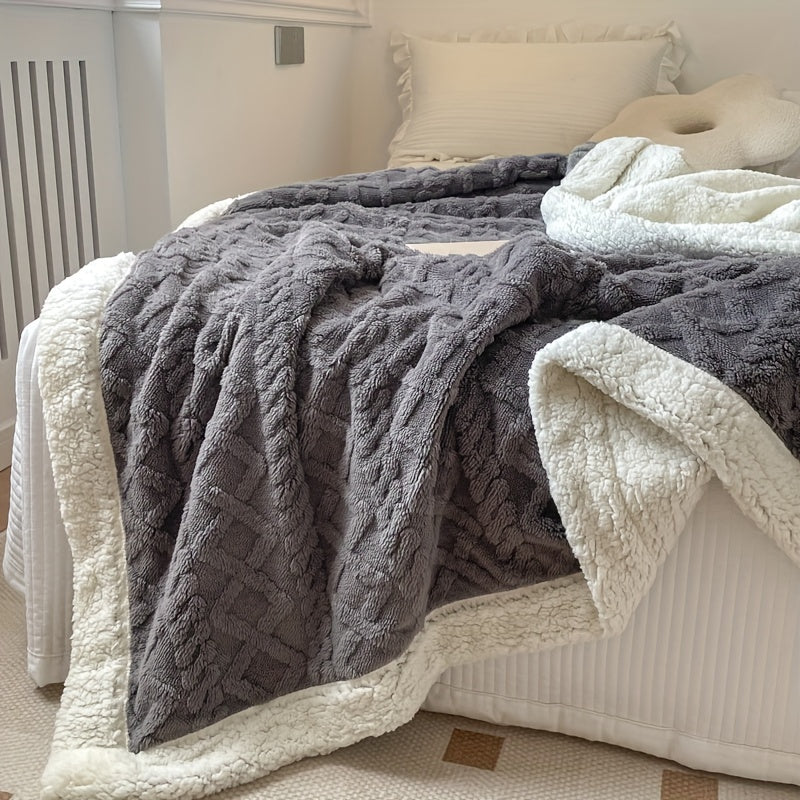 Stylish Reversible Fleece Blanket for Ultimate Comfort and Warmth Kalsten