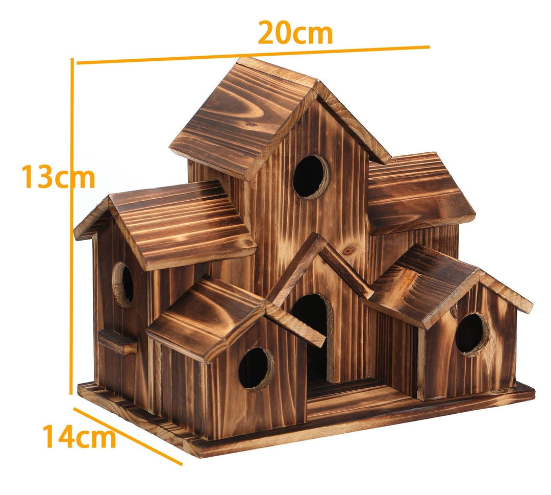 Handmade Wooden Birdhouse – 6 Holes