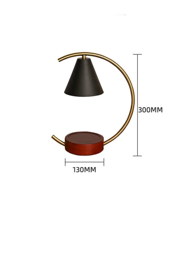 Wooden Base Fused Candle Lamp Bedroom | Kalsten
