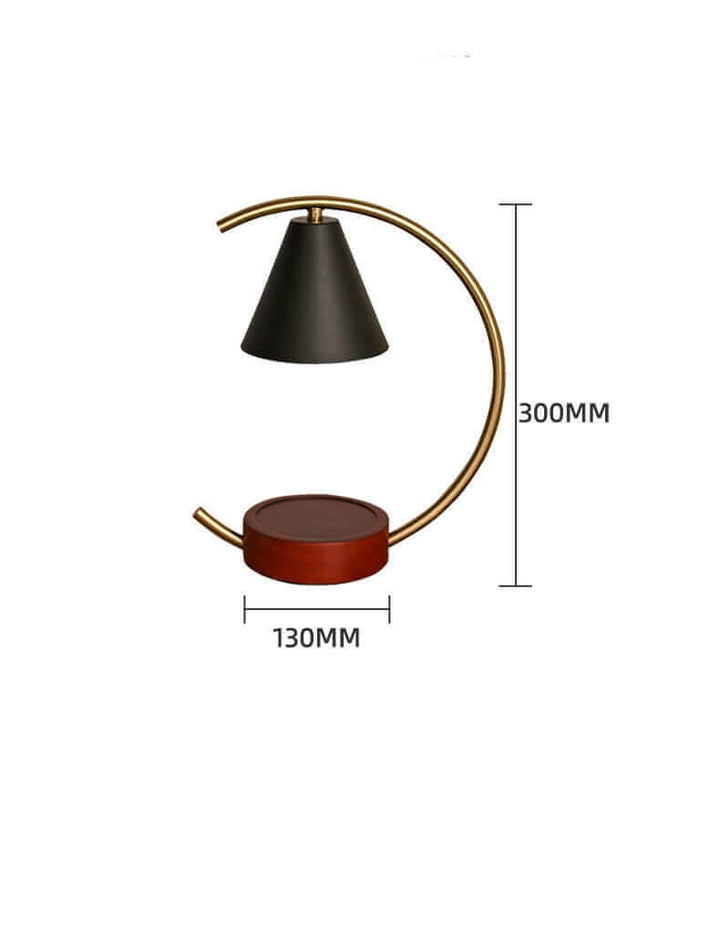Wooden Base Fused Candle Lamp Bedroom | Kalsten