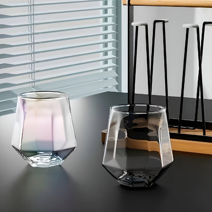 Glass Cup in Transparent Design, 4-Piece Set – Stylish and Decorative Design | 300 ml Glass Cup for Water, Juice, and Tea | Skanto