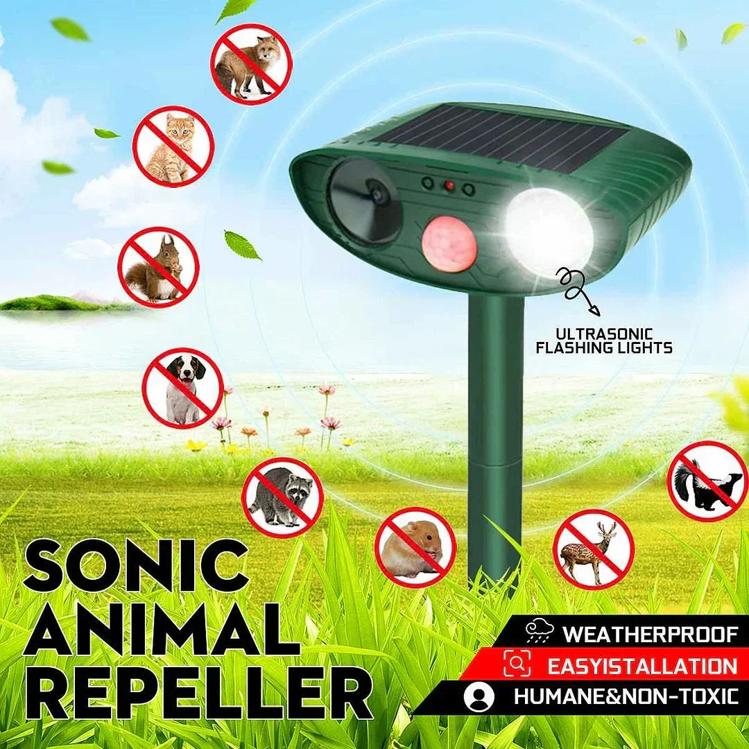Kalsten | Solar-Powered Ultrasonic Deer Repeller - Effective Deer Deterrent for Gardens & Yards in 48 Hours