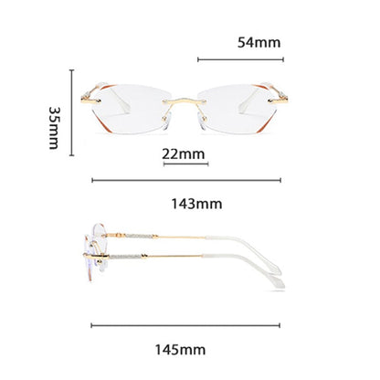 Skanto | Fashionable Rimless Anti-Blue Light Reading Glasses
