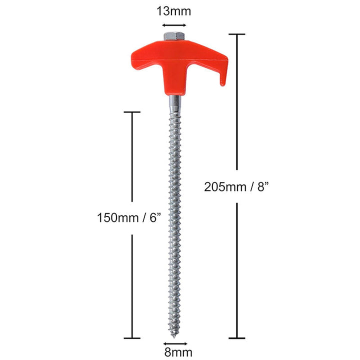 Rotatable tent pegs with thread | Kalsten