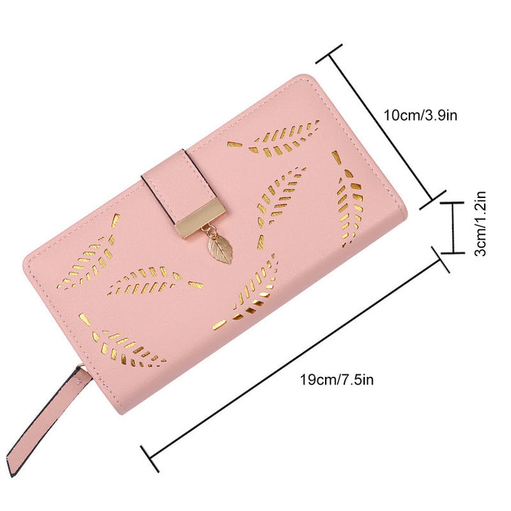 Kalsten | Long wallet for women with leaf pattern