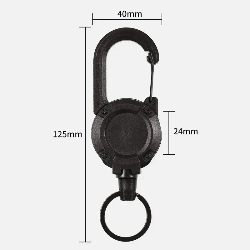 Automatic retractable key holder made of wire rope for outdoor use | Kalsten