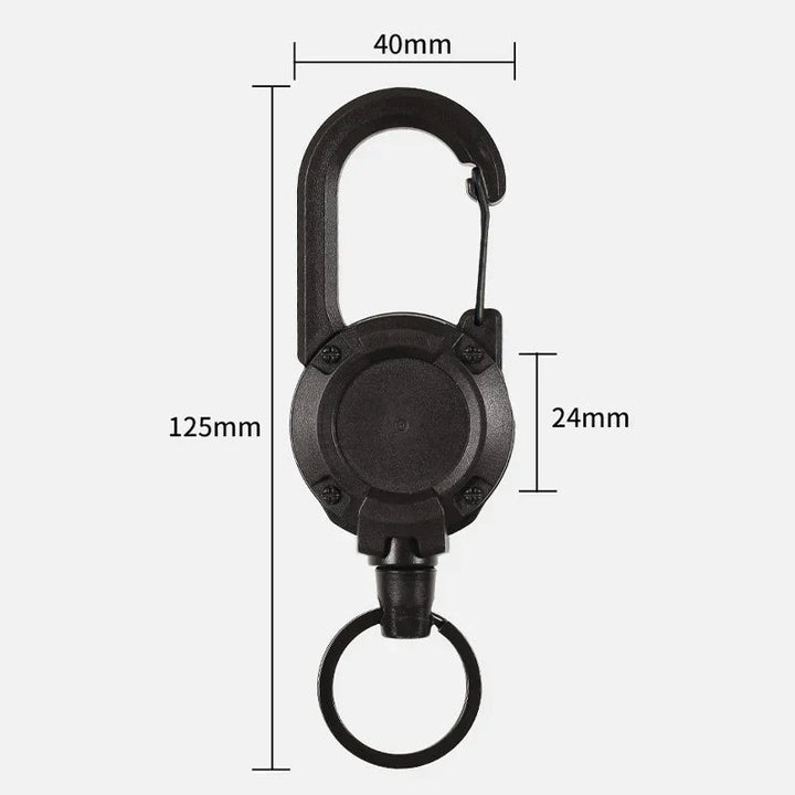 Automatic retractable key holder made of wire rope for outdoor use | Kalsten