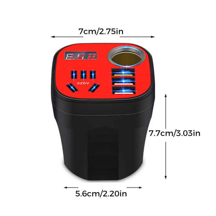 Auto-mounted cup type inverter converter QC charger | Kalsten