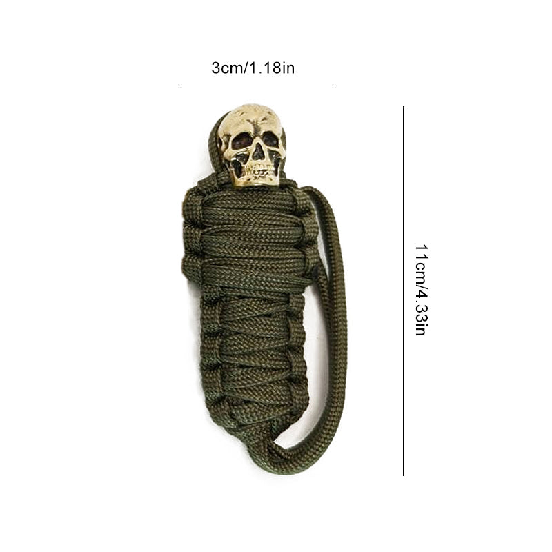Kalsten | Paracord Keychain Mummy Brass Skull